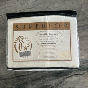 SUPERIOR 1200 thread count luxury sheet set queen